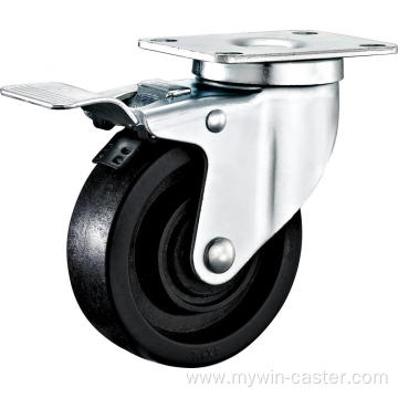 5'' Plate Swivel High Temperature Caster With Brake